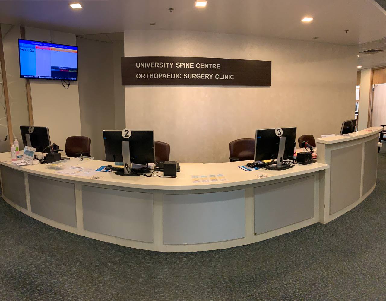 Registration and payment counter