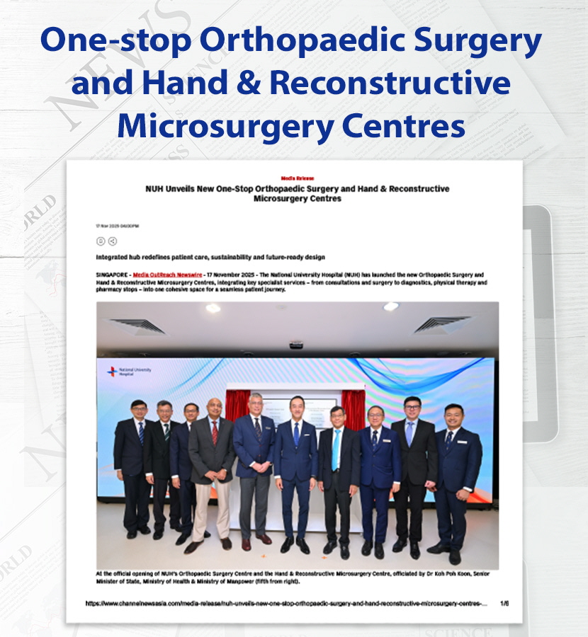 One-stop Orthopaedic Surgery and Hand & Reconstructive Microsurgery Centres